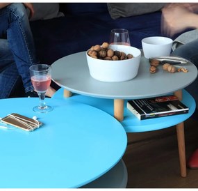 UFO grafitszürke dohányzóasztal, ⌀ 70 cm - Ragaba