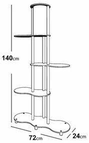 Állólámpa polcokkal NOTO 1xE27/40W/230V barna/fekete