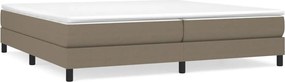 vidaXL tópszínű szövet rugós ágy matraccal 200 x 200 cm