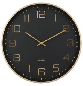 Karlsson 5973BK dizájner falióra, fekete, átmérő 40 cm