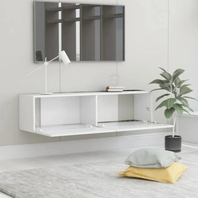 füstös tölgy színű szerelt fa fali TV-szekrény 120 x 30 x 30 cm