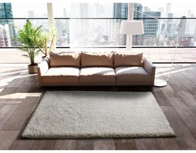Bézs szőnyeg újrahasznosított szálakból 60x110 cm Shaggy Reciclada – Universal