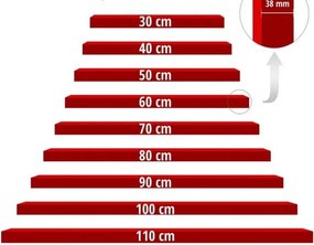 STILISTA Fali polc Volato 100 cm rusztikus fa