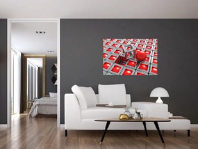 Kép - 3D fémes absztrakció (90x60 cm)