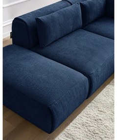 Sötétkék sarokkanapé (variálható) Jeanne – Bobochic Paris