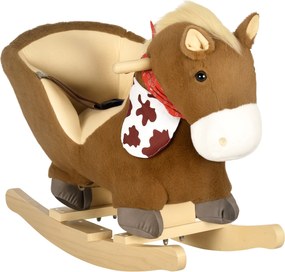 HOMCOM Csikós Szuper Szekér 18-36 Hónapos Kisgyermekeknek Állatidőkkel és Biztonsági Övvel, Fém Váz, Kormány és Lábpihentető, Teherbírás: 40 kg, Méret