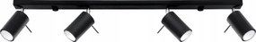 Mennyezeti lĂĄmpa Falra szerelhetĆ halogĂ©n mozgathatĂł dĂszlĂ©c 4x GU10 fekete
