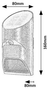 Rabalux 77013 - LED Napelemes lámpa érzékelővel SEPIK LED/3,6W/3,7V IP44