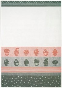 Konyhai törlőkendő Zwoltex 50x70 Mufin 2 zöld-lazac