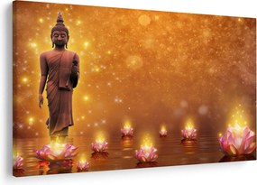 Kép - Buddha arany csillogással (90x60 cm)