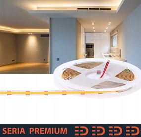 Led szalag 12V Cob 480led meleg fehér 3000K 950lm Ra90 |Tekercs 50m