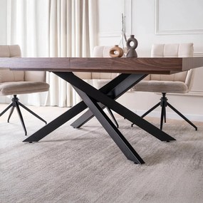 HAMPTON bővíthető asztal 160-240 cm dió/fekete