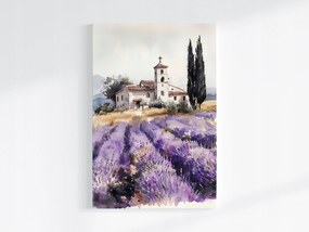 Canvas Vászonkép Levendula Mező Ciprus Kápolna Provence Falu 40x60