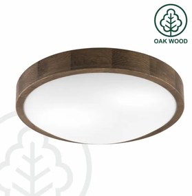 Brilagi - LED mennyezeti lámpa CARVALHO SLIM 2xE27/60W/230V tölgy-dió, Ø37 cm