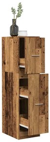 antik fa színű szerelt fa patikaszekrény 30 x 41 x 118 cm
