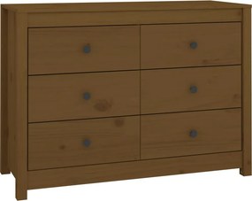 vidaXL mézbarna tömör fenyőfa kisszekrény 100 x 40 x 72 cm
