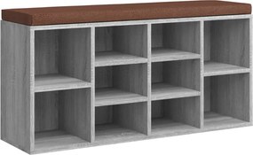 vidaXL szürke sonoma színű cipőtároló pad 103 x 30 x 48 cm
