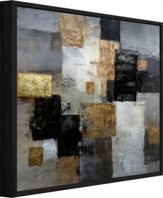 Vászonkép Fekete Keretben Fém Absztrakt Beton Loft Nappali Hálószoba 80x80