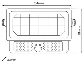 EPAD LED 10W 3000mAh 7,4V 4000K IP65 mozgásérzékelős napelemes reflektor