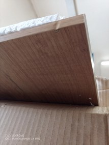 Akció Fehér étkezőasztal sonoma tölgy dekorral MADO 120x80 II. osztály