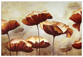 Piros virágok képe (90x60 cm)