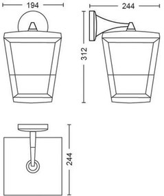 Philips 17440/30/P7 - LED RGB Kültéri lámpa Hue ECONIC LED/15W/230V IP44