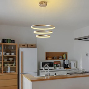 Simit 13700 arany fém LED függőlámpa, 50 x 50 cm