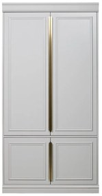 Világosszürke borovi fenyő ruhásszekrény 110x215x62 cm Organize – WOOOD