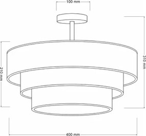 BRILAGI - Felületre szerelhető csillár LUNETA 1xE27/60W/230V Ø 40 cm bézs/arany
