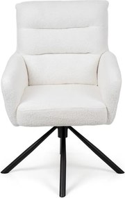 AVENBERG TESSA Forgó étkezőszék szett - 2 db, fehér