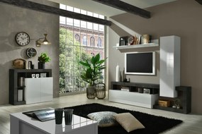 Hamburg TV állvány fehér, oxidált 219 cm