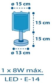 Dalber 41341N - PLANETS LED gyereklámpa 1xG4/4W/230V kék