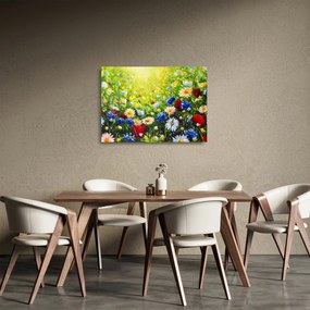Vadvirágok képe (üvegen) (70x50 cm)