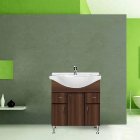 Bianca Plus 75 alsó szekrény mosdóval, aida dió színben