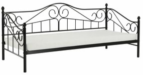Egyszemélyes ágy 90 cm Danina (fekete) (ágyráccsal). 1016019