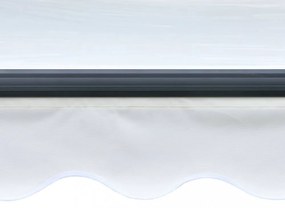 krémszínű kézzel kihúzható LED-es napellenző 300 x 250 cm