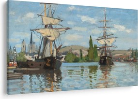 Kép - Claude Monet, Ships Riding on the Seine at Rouen, reprodukciók (90x60 cm)