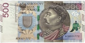Törölköző 500 Pln bankjegy 70x140 cm mikroszálas gyorsan száradó