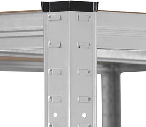 monzana® Sarokpolc 180x70x40 cm - ezüst