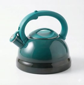 3L-es acél vízforraló gáz- és indukciós síppal, türkizkék