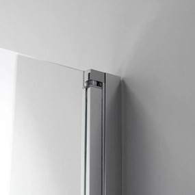 Stuxi Verona Big 180 cm széles aszimmetrikus kétszárnyú csukló zuhanyajtó (70+110 cm), 6 mm vízlepergető üveggel, króm profillal, 195 cm magas