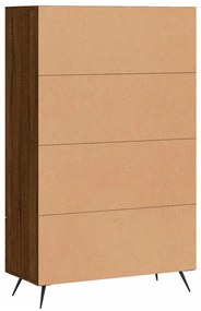 barna tölgyszínű szerelt fa magasszekrény 69,5 x 31 x 115 cm