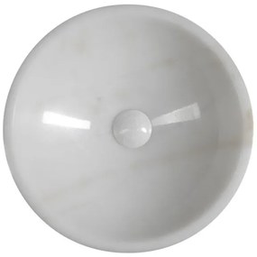 Sapho - Ráépített mosdó BLOK átm. 40 cm márvány/fehér