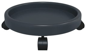 2 db szürke kerekes virágtartó átmérő 34 cm 35 kg