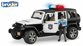 Bruder 02526 rendőrségi Jeep Wrangler  rendőrrel és tartozékokkal, 1:16
