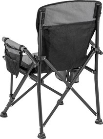 Leziter Premium fűthető karfás horgász szék pohártartóval szürke