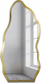 Auro Shine II szabálytalan tükör tükörkeretben arany fényes 70x152