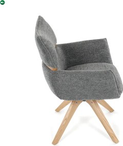 Szürke szövet étkezőszék – kényelmes kárpitozott szék DCH-D1348 GREY2