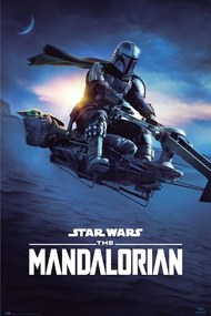 Plakát Star Wars: The Mandalorian - Speeder Bike 2, (61 x 91.5 cm)