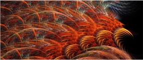 Kép - Absztrakt toll utánzat (120x50 cm)